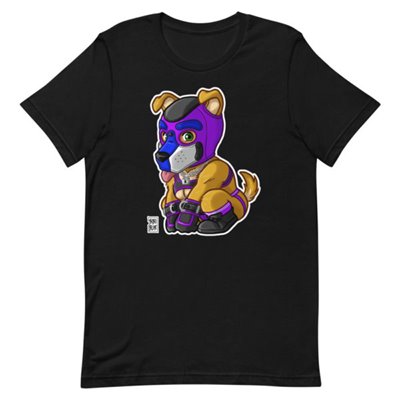 Playful Puppy - Purple Mask - Short-Sleeve Unisex T-Shirt