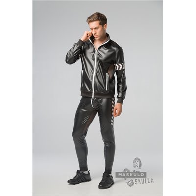 MASKULO - Men’s Fetish Leatherette Jacket White