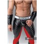 MASKULO - Men's Fetish Leggings Codpiece Zipped Rear Red