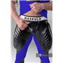 MASKULO - Men's Fetish Leggings Codpiece Zipped Rear Royal Blue