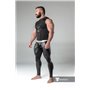 MASKULO - Men's Fetish Leggings Codpiece Zipped Rear Black