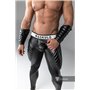 MASKULO - Men's Fetish Leggings Codpiece Zipped Rear Black