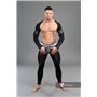 MASKULO - Men's Fetish Leggings Codpiece Open Rear Black