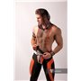 MASKULO - Men's Fetish Leggings Codpiece Neon Orange