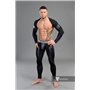 MASKULO - Men's Fetish Leggings Codpiece Zipped Rear Black