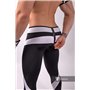 MASKULO - Men's Fetish Leggings Codpiece Zipped Rear Neon White