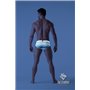 MASKULO - BeGuard Swimming Briefs with Optical Print White