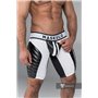 MASKULO - Men's Fetish Shorts Codpiece Zippered rear Full Thigh Pads White