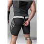 MASKULO - Men's Fetish Shorts Codpiece Zippered rear Full Thigh Pads Black