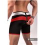 MASKULO - Men's Fetish Shorts Codpiece Zipped Rear Red