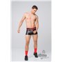 MASKULO - Men’s Fetish Leatherette Shorts Red