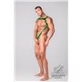 MASKULO - Men's Fetish Bulldog Harness with Cockring Neon Green