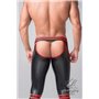 MASKULO - Men's Fetish Leggings Codpiece Open Rear Red