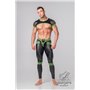 MASKULO - Men's Fetish Leggings Codpiece Open Rear Neon Green