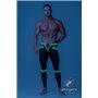 MASKULO - Men's Fetish Leggings Codpiece Open Rear Neon Green