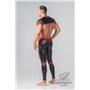 MASKULO - Men's Fetish Leggings Codpiece Zippered Rear Red