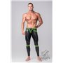 MASKULO - Men's Fetish Leggings Codpiece Zippered Rear Neon Green