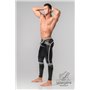 MASKULO - Men's Fetish Leggings Codpiece Zippered Rear Neon White