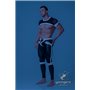 MASKULO - Men's Fetish Crop Top Mesh Sleeves White