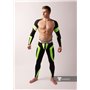 MASKULO - Men's Fetish Crop Top Spandex Long Sleeves Neon Green