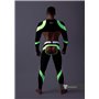 MASKULO - Men's Fetish Crop Top Spandex Long Sleeves Neon Green