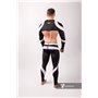 MASKULO - Men's Fetish Crop Top Spandex Long Sleeves White