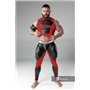 MASKULO - Men's Fetish Tank Top Spandex Front Pads Red