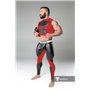 MASKULO - Men's Fetish Tank Top Spandex Front Pads Red