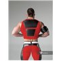 MASKULO - Men's Fetish Tank Top Spandex Front Pads Red