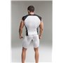 MASKULO - Men's Fetish Top Spandex Shoulder Lacing White