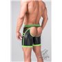 MASKULO - Fetish Shorts Codpiece Open Rear Neon Green