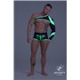 MASKULO - Asymmetrical Long-Sleeved Crop Top Neon Green