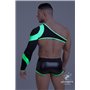 MASKULO - Asymmetrical Long-Sleeved Crop Top Neon Green