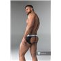 MASKULO - Rubber look Briefs Detachable pouch Open rear Black