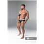 MASKULO - Rubber look Briefs Detachable pouch Open rear Black