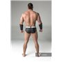 MASKULO - Rubber look Briefs Detachable pouch Zippered rear Black