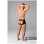 MASKULO - Fetish Trunks Mesh Codpiece Open Rear Red