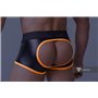 MASKULO - Fetish Trunks Mesh Codpiece Open Rear Neon Orange