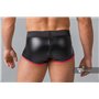 MASKULO - Fetish Trunks Mesh Codpiece Zippered Rear Red