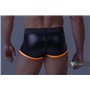 MASKULO - Fetish Trunks Mesh Codpiece Zippered Rear Neon Orange