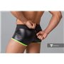 MASKULO - Fetish Trunks Mesh Codpiece Zippered Rear Neon Green