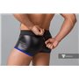 MASKULO - Fetish Trunks Mesh Codpiece Zippered Rear Royal Blue