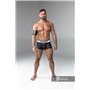 MASKULO - Rubber Look Trunks Detachable Pouch Black