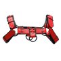 Addikt Smooth Leather Bulldog Harness: Red