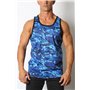 Foxhole Camo Mesh Tank Top Blue