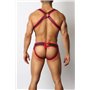 Gunner Neoprene Lace Up Jock Brief Red