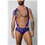 Gunner Neoprene Lace Up Jock Brief Blue