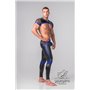 Youngero Generation Y Men's Fetish Leggings Codpiece Zippered Rear Royal Blue