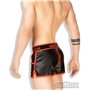 Outtox Perforated Leatherette Shorts Red