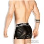 Outtox Perforated Leatherette Shorts Black